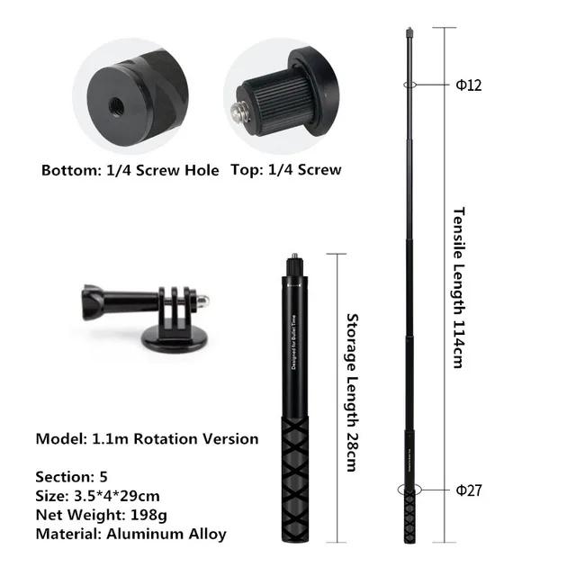 Селфи-палка для Insta360 X4 Ace Pro DJI GoPro мотоцикл велосипед руль крепление кронштейн адаптер для камеры подставка для монопода