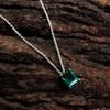 Green Zircon Necklace, Women Necklace, 925 Sterling Silver, Silver Jewelry, Handmade Necklace