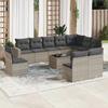 VidaXL Garden Lounge Set with Cushions 11 Pcs, Patio Sofas, Patio Furniture Set, Outdoor Furniture, Grey 3251459