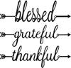 Металлические настенные надписи «Благодарный», «Признательный», «Благословенный» из черного металла с узорами в виде стрел, стильный настенный декор для дома, гостиной