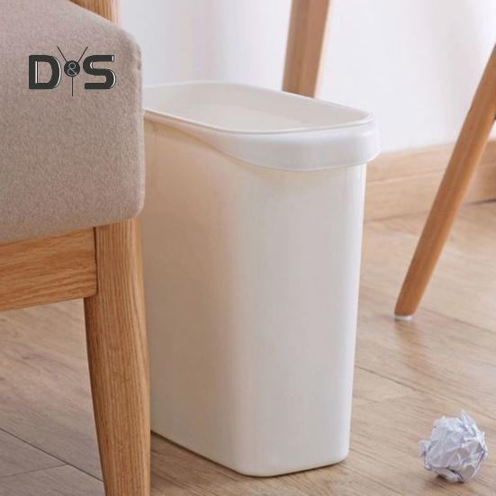 Тонкий мусорный бак, большая емкость, высокая прочность, легко чистить, контейнер для мусора в ванной, декоративное мусорное ведро