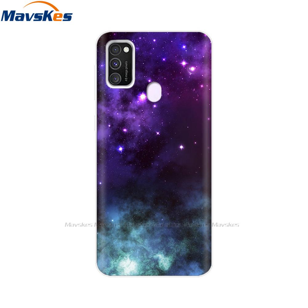 Чехол для Samsung Galaxy M21 Задняя крышка Мягкий силиконовый TPU Чехол для телефона Для Samsung Galaxy M20 M21 M30 M30s M31 Чехол Защитный бампер