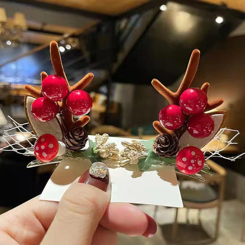 Заколка для волос с оленьими рогами в стиле Мори - Милый рождественский аксессуар для волос в сказочном стиле для женщин