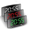 Creative Curved Electronic Clock LED Large Mirror Alarm Clock Silent Smart Desktop Clock Living Room Mirror Clock2