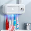 Ultraviolet Intelligent Sterilization Toothbrush Holder UV Light Sterilizer Toothpaste Dispenser Wall-mounted Toothpaste Squeezer
