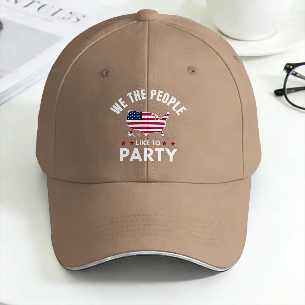 We The People th USA University Baseball Cap FeUnisex Unisex Print Trucker Hat Summer Trendy SunProof Snapback Cap
