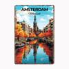 Beautiful Amsterdam Netherlands Travel Poster Retro Metal Sign Mural Plates Club Tin Home Decor Room Decoration Wall Decor