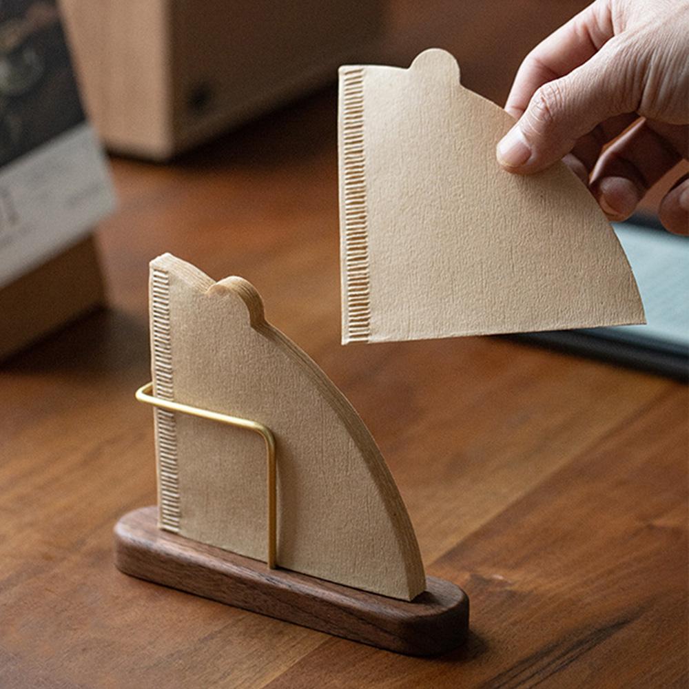 Держатель для кофейной фильтровальной бумаги Alnut Держатель для кофейной бумаги Подставка для кофейных принадлежностей Вместимость 60 шт. Хранение бумаги Прочное