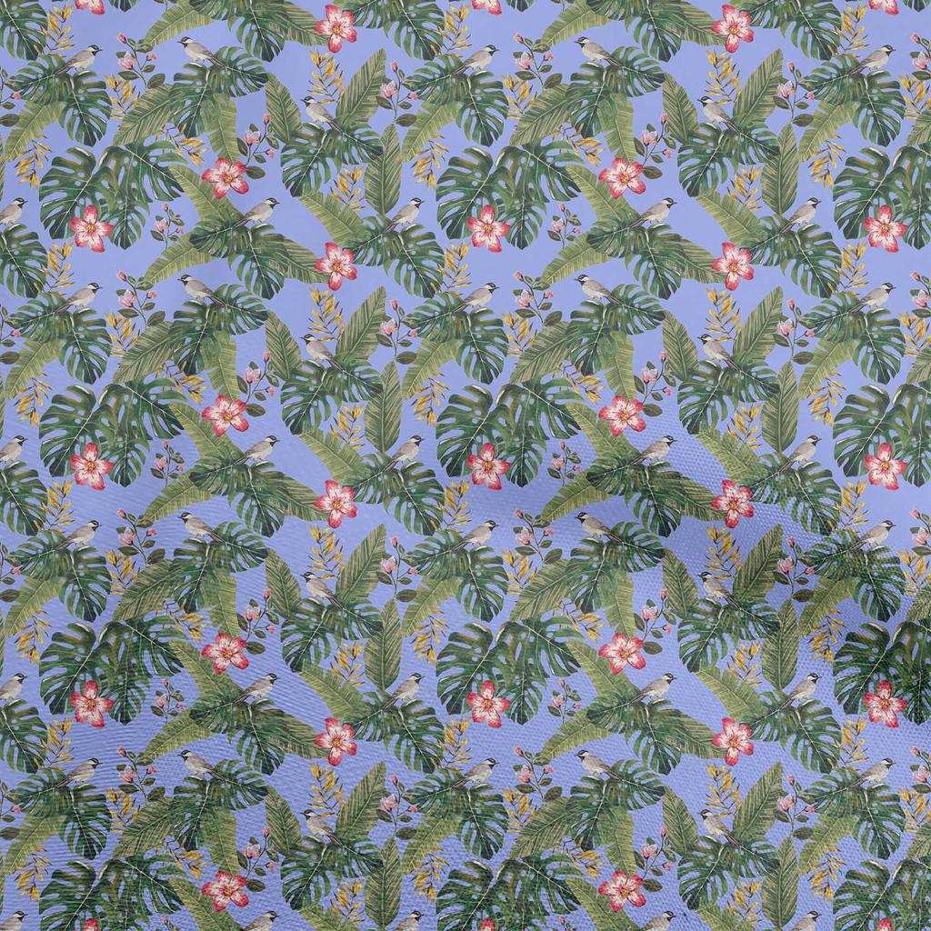 oneOone Cotton Flex Light Pink Fabric Tropical Fabric For Sewing Printed Craft Fabric By The Yard 40 Inch