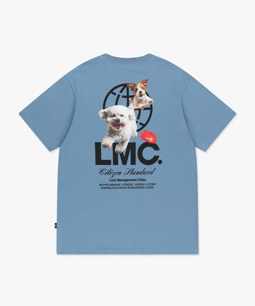 LMC Летящий щенок Футболка Серо-синяя