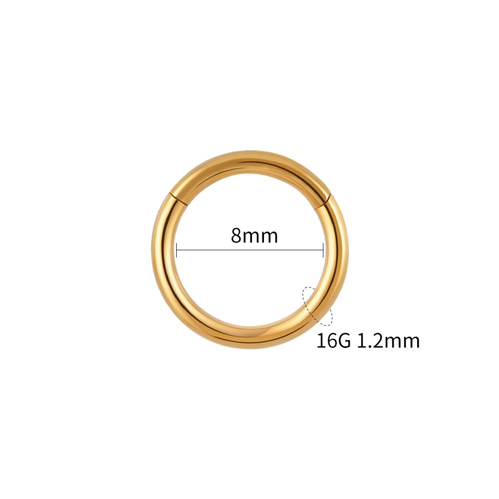 Право Grand Титановые шарнирные кольца для пирсинга носа ASTM F136 20G 18G 16G Кольцо для септума Пирсинг тела Украшения Серьга для хряща уха Helix Rook
