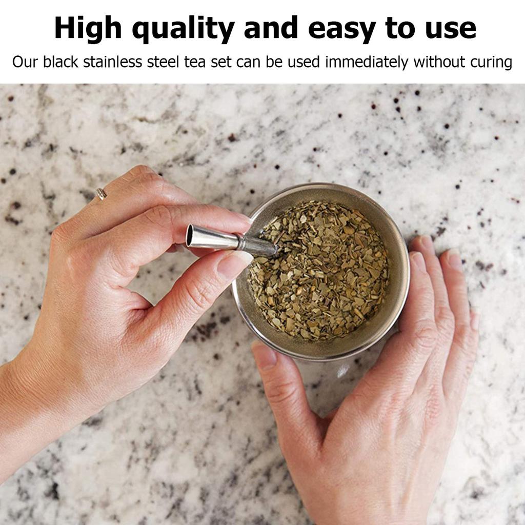 230 мл Стальная Чашка для Мате с Двойными Стенками, Тыква для Мате с Щеткой и Ложкой, Термоизоляционная Чашка для Мате