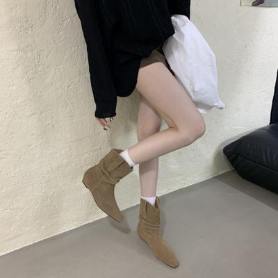 Ретро ковбойские ботинки-пайпы с острым носком 20025 осень-зима новые ботинки Мартин универсальные тонкие ботинки