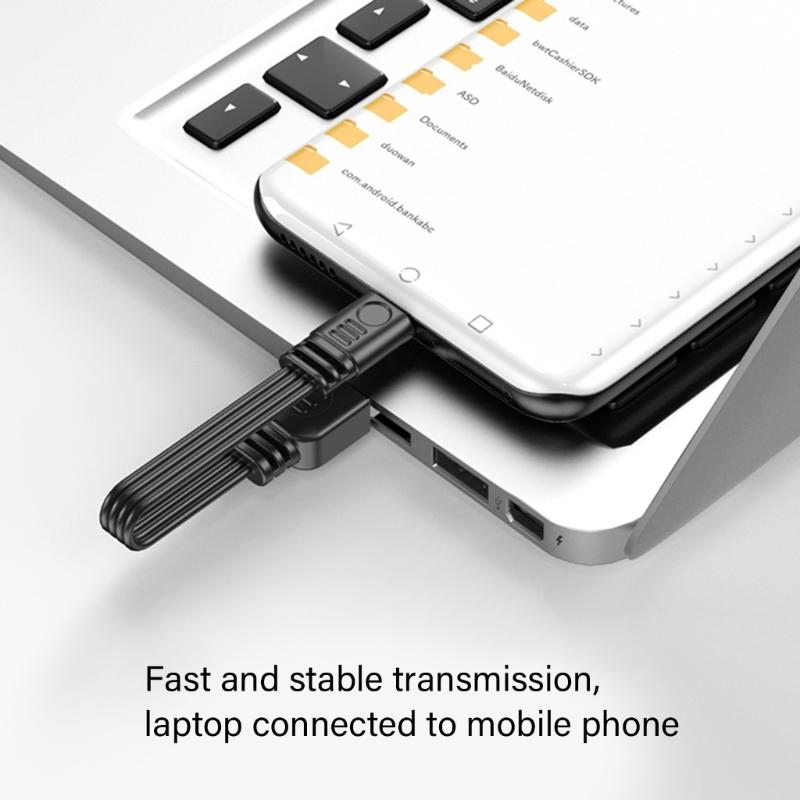 Высокоскоростной USB на USB C Кабель для передачи данных 2А Зарядка 480 Мбит/с Синхронизация Угловые/Прямые разъемы Гибкий зарядный шнур