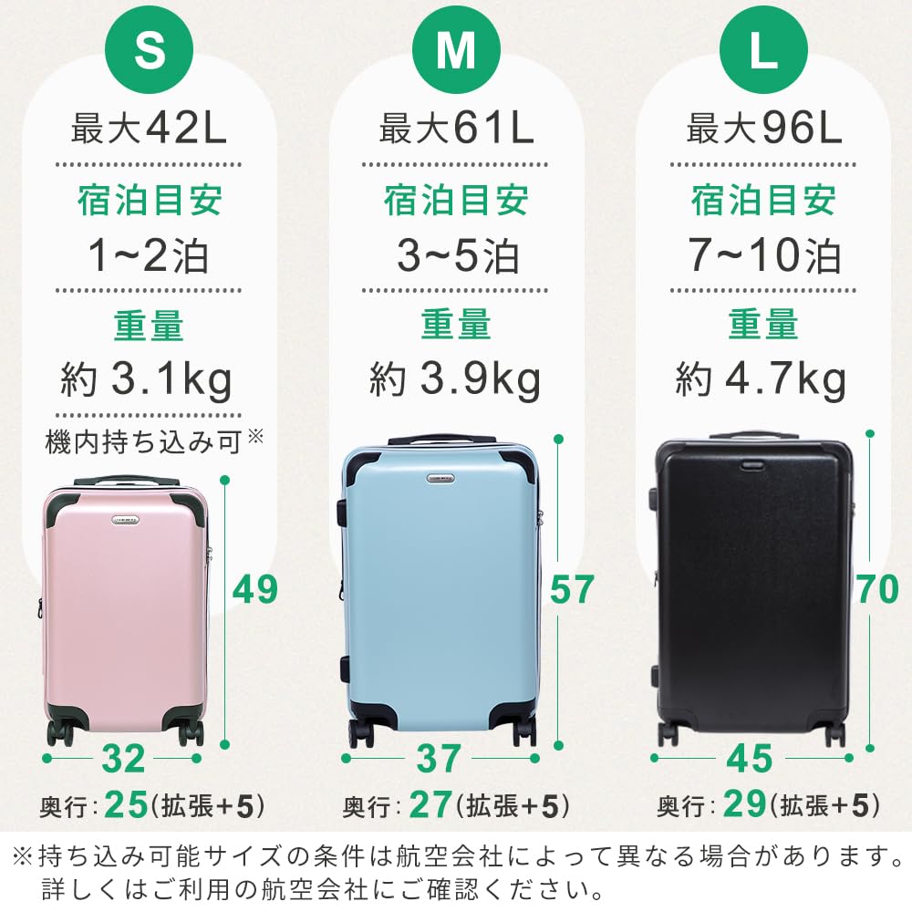 Small 1 Night 2 Expandable Can Handle Extra Luggage When [LEGEND WALKER] Suitcase, Carry-on Case, Size, Carry-on Size, Days, Function, Traveling,