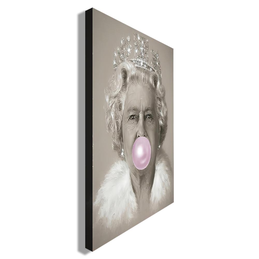 Bubblegum Queen Ретро постер Холст Картина Печать Куадрос Художественное украшение Фреска для современного дома Гостиная Настенный декор без рамки