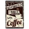 Coffe Metal Sign Plaque Metal Vintage Pub Bar Decor Tin Sign Coffee Shop Plate Poster Home Decor Art Painting Wall Sticker