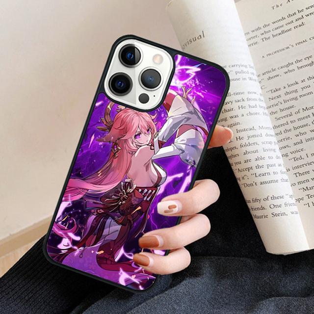 Чехол для телефона Genshin Impact Яэ Мико Для iPhone 17 Air 16 15 14 plus 12 13 pro max coque Оболочка Fundas