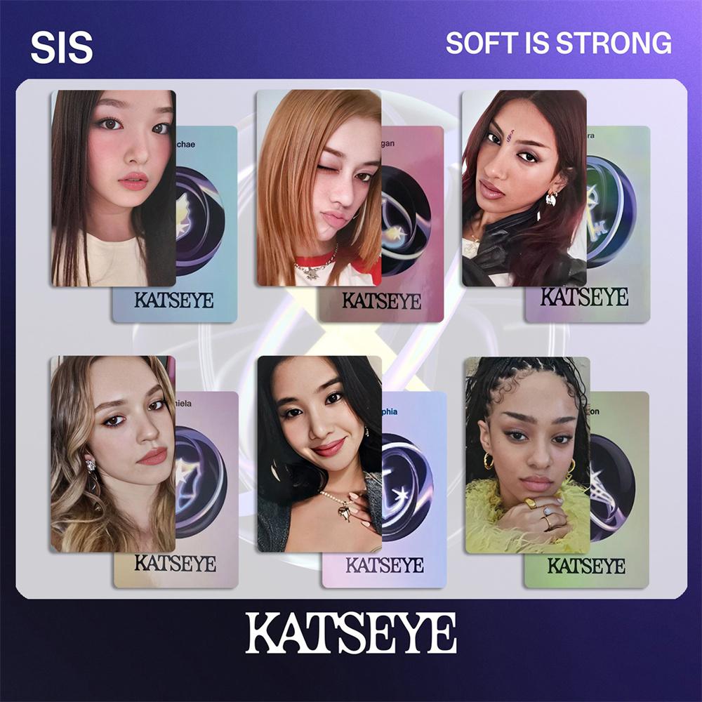 6 шт./набор KATSEYE Новый альбом SIS Мягкий, но сильный HD Яркие фотокарточки DANIELA LARA MANON MEGAN SOPHIA YOONCHAE LOMO Карточки Подарок для фанатов