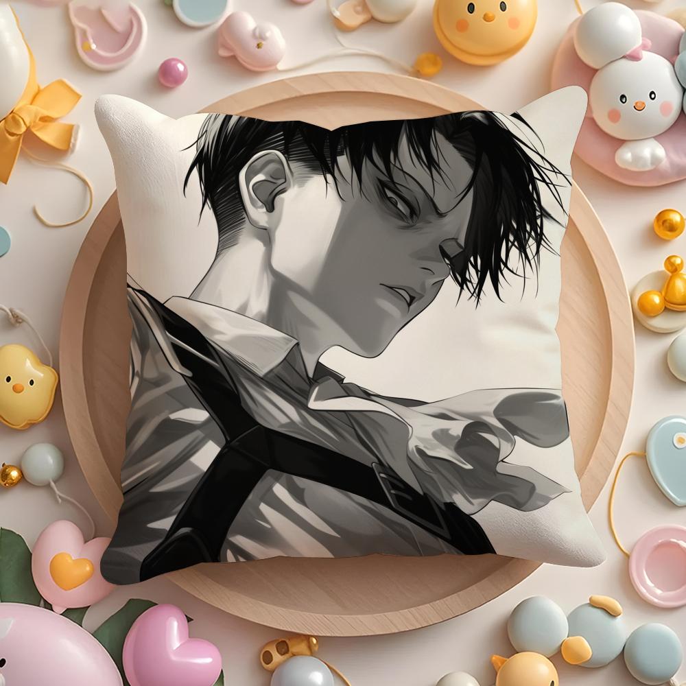 Наволочка для подушки L-Levi Anime A-Ackerman для дома и автомобиля, многоцелевая, двусторонняя, мягкая и прочная для повседневного использования