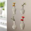 Mini Ceramic Vase Refrigerator Magnet with Artificial Flower Home Office Kitchen Locker Fridge 3D Miniature Flower Vase Magnetic Decoration Ornament