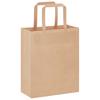 Paper Shopping Bags 50 pcs with Handles Brown 18 x 8 x 22 cm