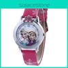 Cute Frozen Cartoon Quartz Watch For Boys And Girls With Colorful Pu Leather Strap And Life Waterproof Feature
