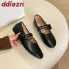 Fashion Fashion Buckle Strap Women Mary Janes Flats Lolita Shoes Luxury Female Round Toe Ladies Flats Shallow Shoes Big Size 43