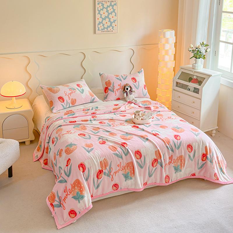 Super Cozy Winter Throw Blanket Warm Fleece/Flannel Blandets Floral Heart Printing Bed Linens Bedspread Home Travel Drop Shippin
