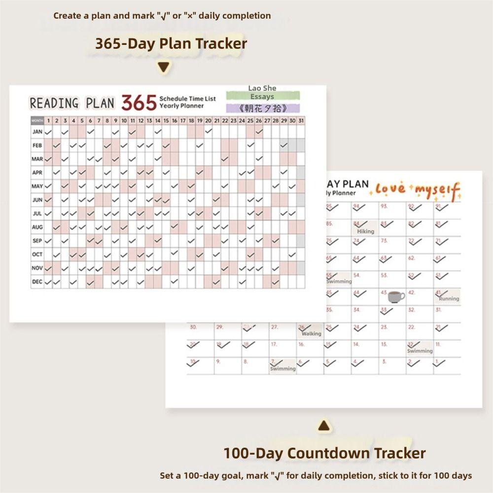 Self-discipline Plan 2027 Desk Calendar Multicolor Desktop Organization Box School