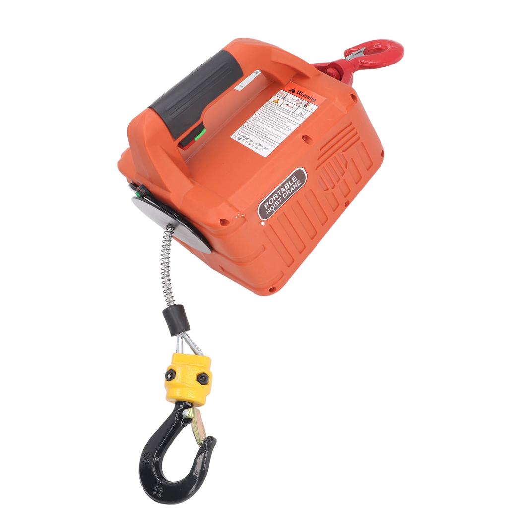 Электрическая таль Портативная Мощная Электрическая Лебедка Кран с Пультом Дистанционного Управления Грузоподъемность 500КГ Максимальная Высота Подъема 7.6М 1500Вт