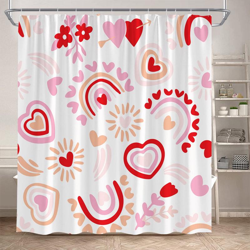 Cartoon Animals Shower Curtains Cute Fox Lion Deer Rabbit Autumn Floral Plant Kids Bath Curtain Polyester Bathroom Bathtub Decor