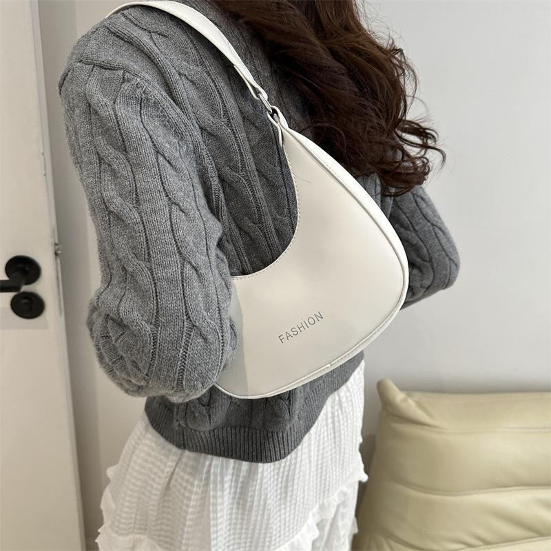 2024 Новая женская сумка для подмышек, женская сумка Niche Design, высококачественная однотонная сумка через плечо, женская мягкая сумка для покупок для девочек