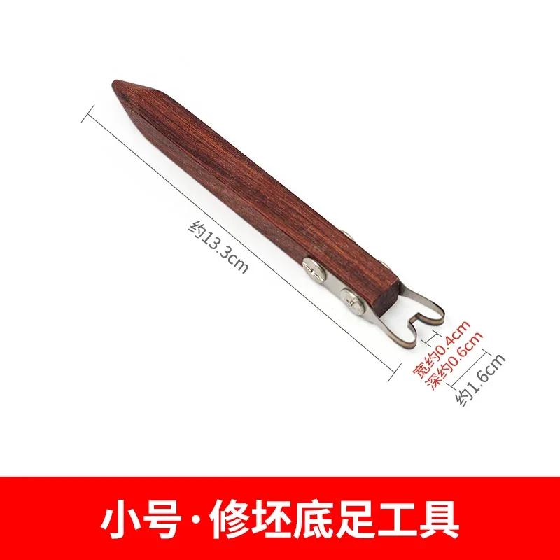 Pottery Sculpture Scraper Clay Extruder Tool DIY Hand Making Tools Teacup Mug Plate Bottom Trimming Tools with Wooden Handle
