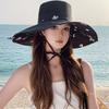 Двусторонняя шляпа от солнца с широкими полями, милая кепка для защиты от солнца, солнцезащитная кепка для пляжа, для девочек
