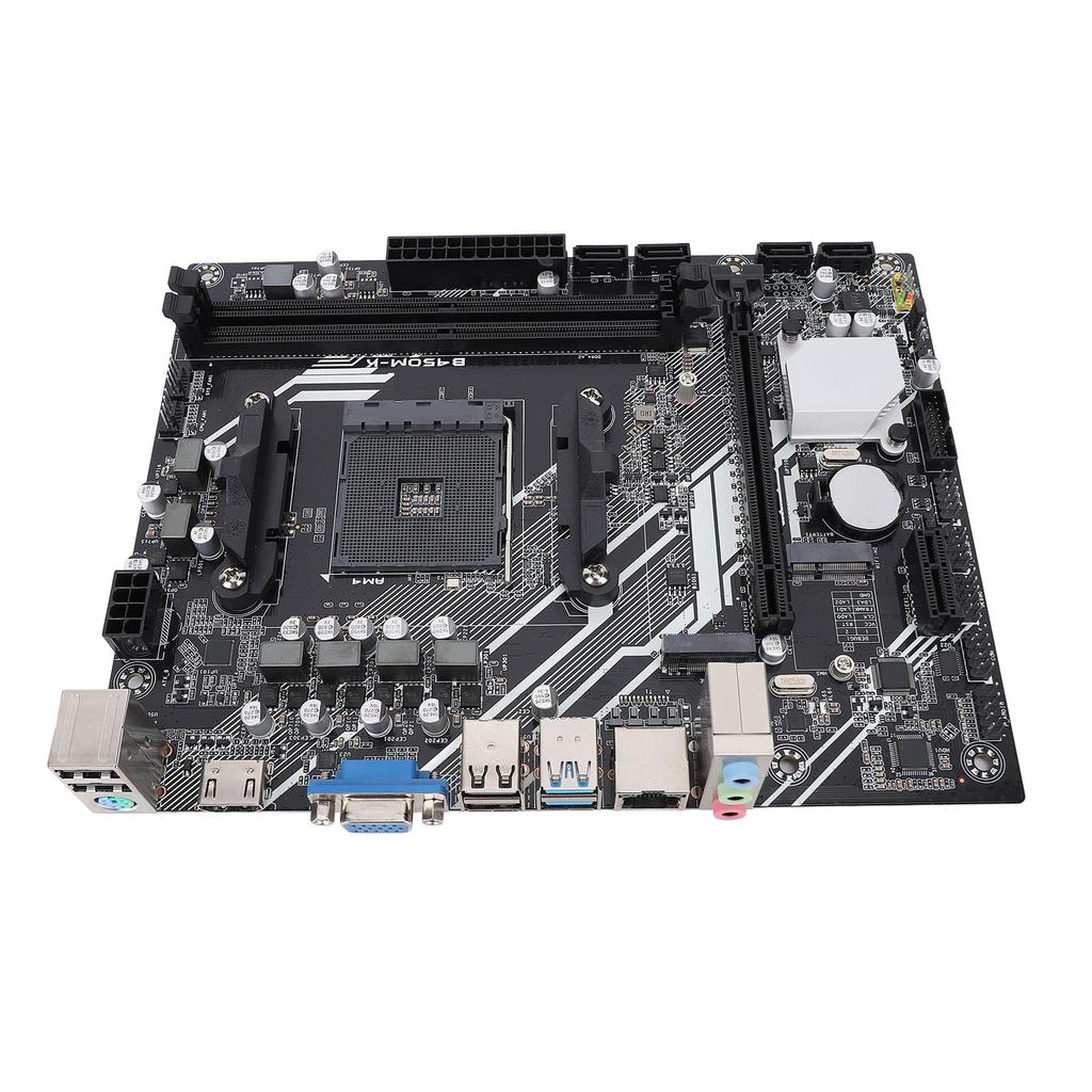Материнская плата для ПК Игровая DDR4 Максимум 64 ГБ NVME M.2 PCIe 3.0 USB 3.0 Gigabit LAN для процессоров Ryzen 1-го и 5-го поколений B450M