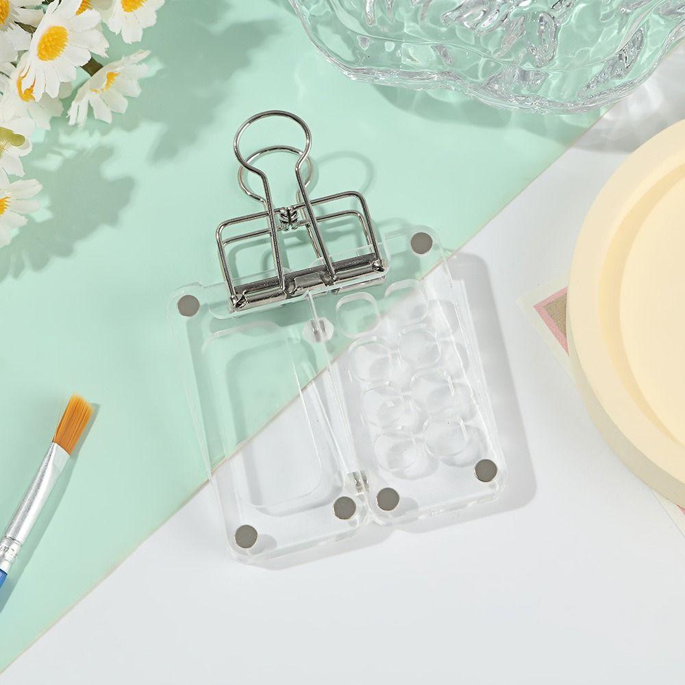 Acrylic Paint Pigment Box Magnetic Travel Painting Tray Portable Watercolor Paint Palette Student