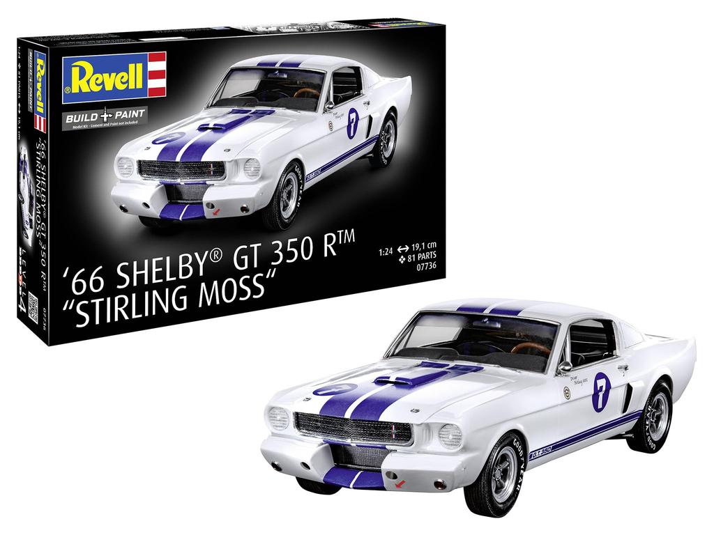 German Revell 1/24 '66 Shelby GT 350R Stirling Moss Plastic Model 07736 (Car)