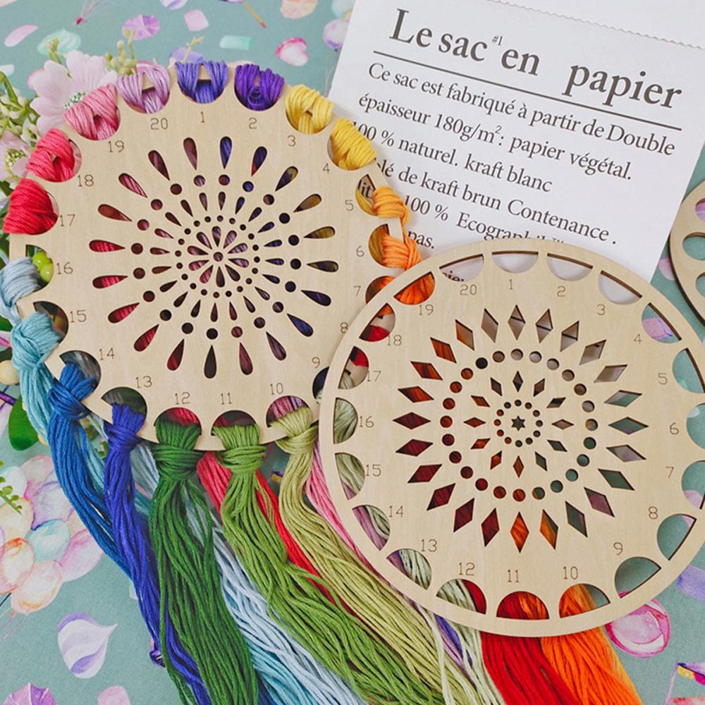 Sewing Accessories Wood Embroidery Floss Organizer Cross Stitch Thread Holder Storage Tools