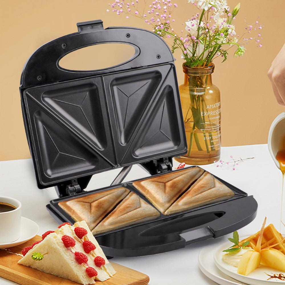Household Double Sided Heated Sandwich Maker Multipurpose Toast Waffle Breakfast Maker