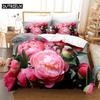 Pink Rose Queen Bedding Set Duvet Cover Set Bedding Comforter Bedding Sets Bed Linen King Size Duvet Cover Bedding Set
