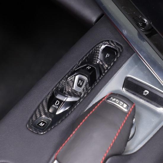 Dry Carbon Center Console Gear Position Frame Trim Cover For Corvette C8 -24