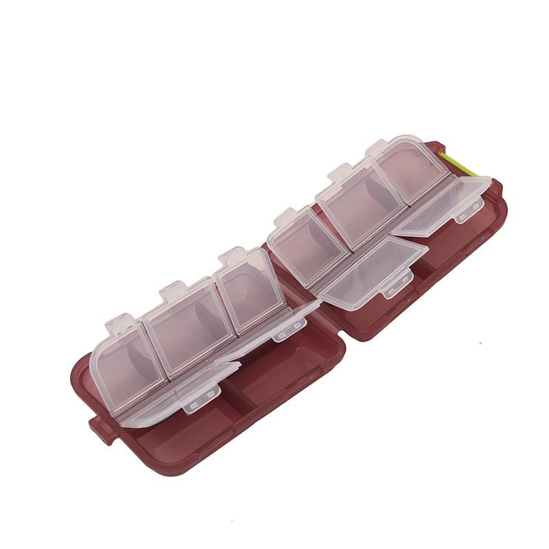 Weekly Travel Small Box Portable Pocket Tablet Organizer Plastic Container Boxs 10-compartment Storage Case