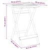 Folding Garden Table Ø70x75 cm Solid Acacia Wood