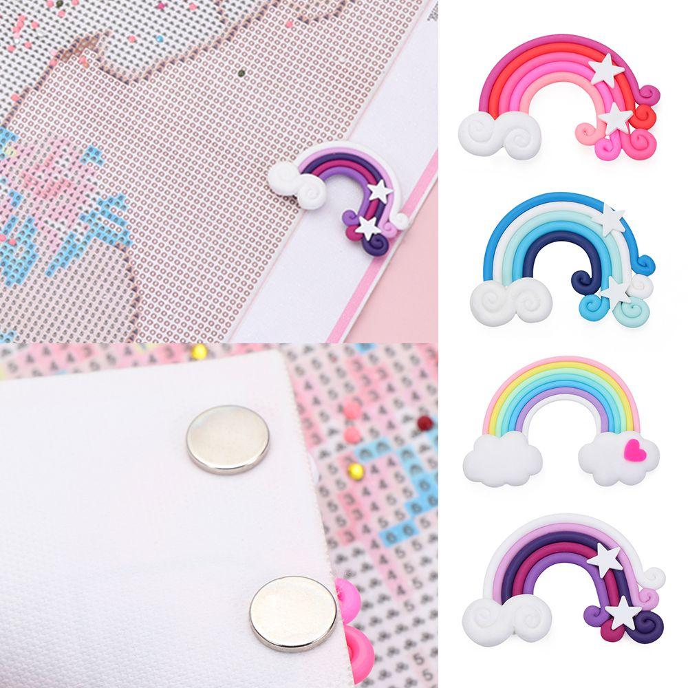 Fridge Magnet Magnet Cover Minders Cross Stitch Rainbow Cover Holder Diamond Painting Accessories