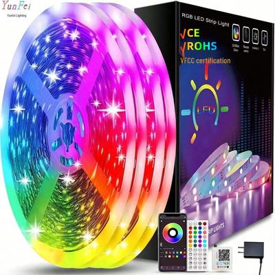 Комплект 24V 3535 RGB светодиодной ленты для подсветки с 44-кнопочным Bluetooth музыкальным управлением