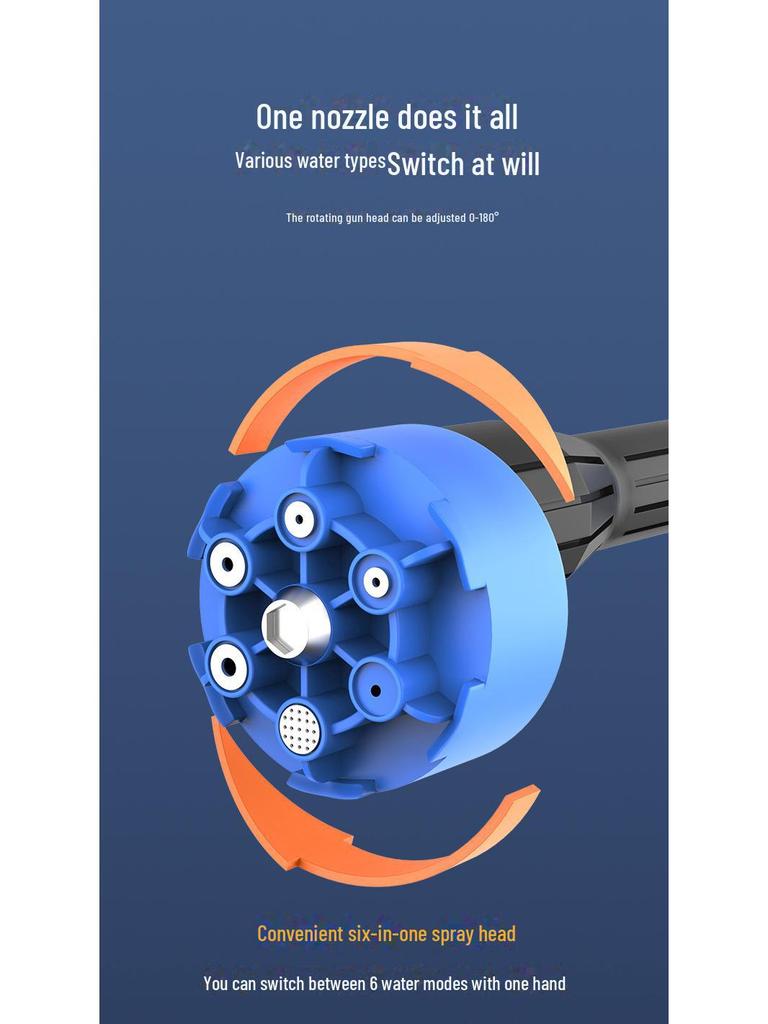 Rechargeable High-Pressure Wireless Car Wash Spray Gun with Lithium Battery