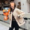 Женский короткий повседневный пальто из овечьей шерсти в корейском стиле с легким ароматом, Зима 2025