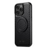 Для iPhone 16 15 14 13 12 Pro Max Чехол из углеродного волокна, Совместимый с магнитным встроенным подставкой, Ударопрочный защитный чехол
