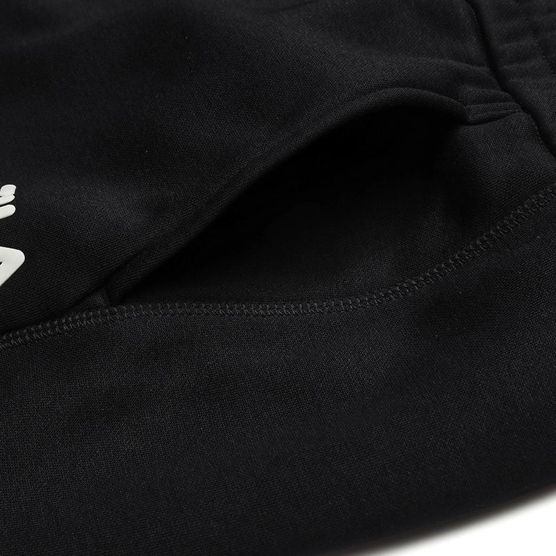 Fila Оригинальные женские флисовые брюки на кулиске, модные, простые, теплые, грязеотталкивающие, свободные, прямые, повседневные брюки, женские брюки F51W549602FBK